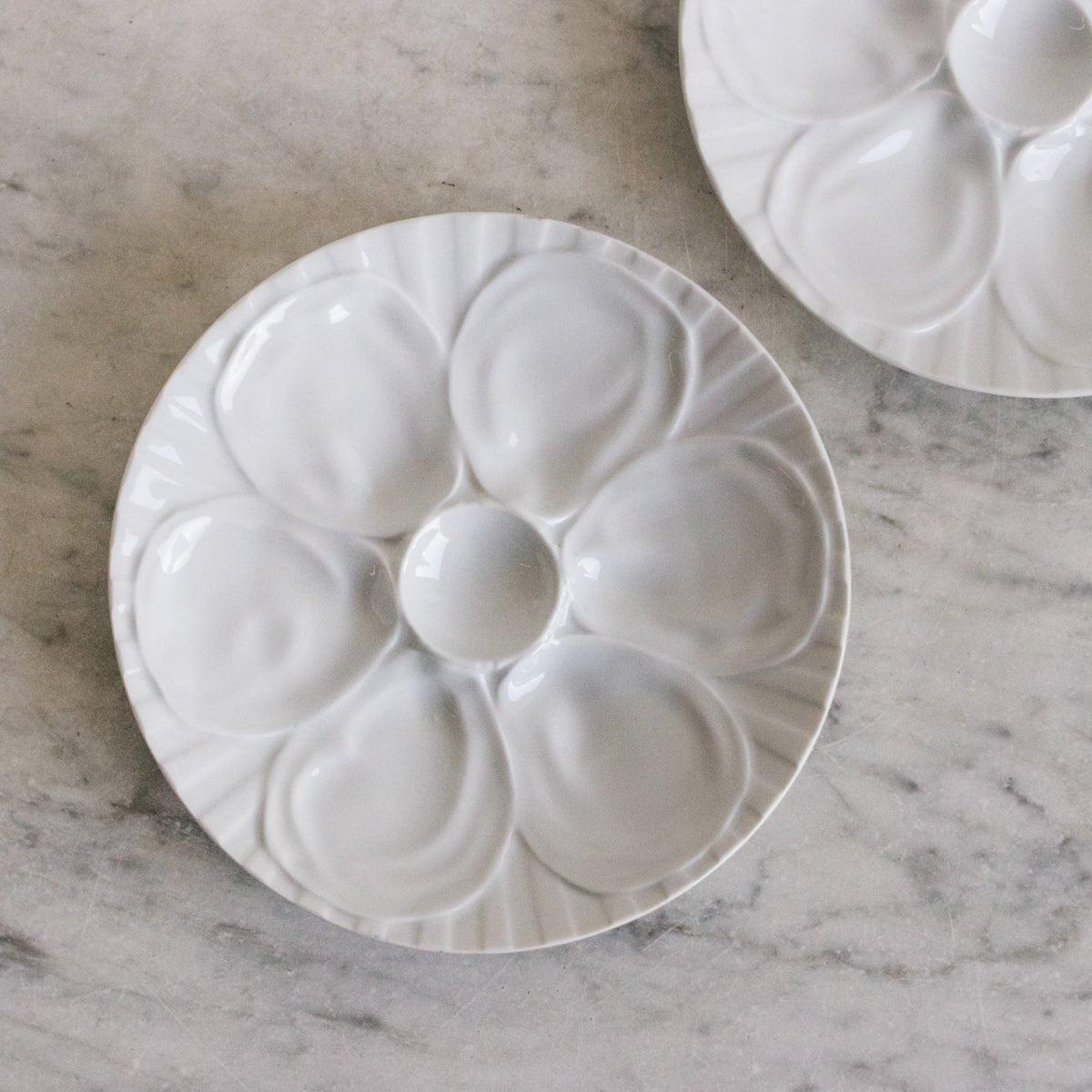 Pair of Pillyvuyt Oyster Plates - elsie green - The French Kitchen