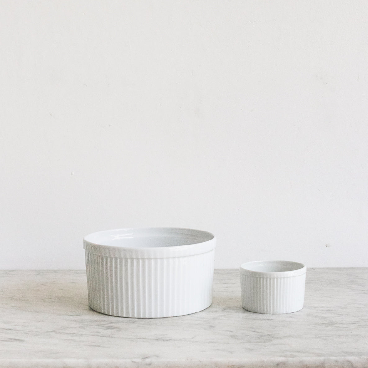 Pair of Pillyvuyt Souffle Molds - elsie green - the french kitchen