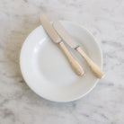 Pair of Porcelain Plates with Hotel Silver Spreaders - elsie green - the french kitchen