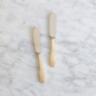 Pair of Porcelain Plates with Hotel Silver Spreaders - elsie green - the french kitchen