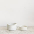 Pair of Porcelain Souffle Molds - elsie green - French Kitchen