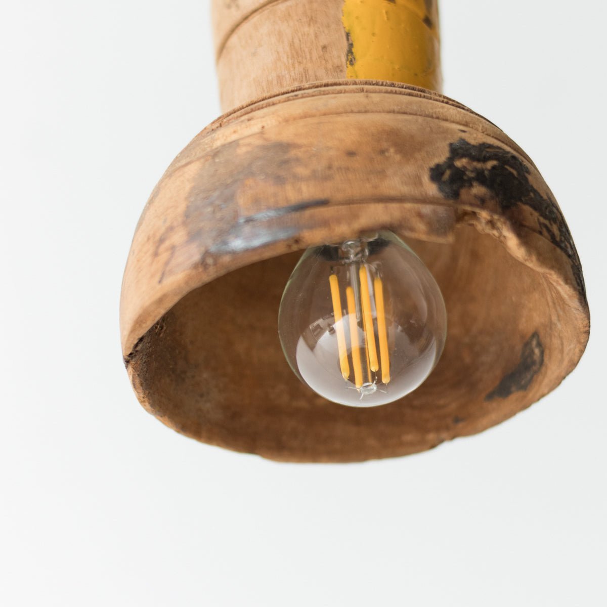 Pair of Rustic Wood Pendants - elsie green - decor