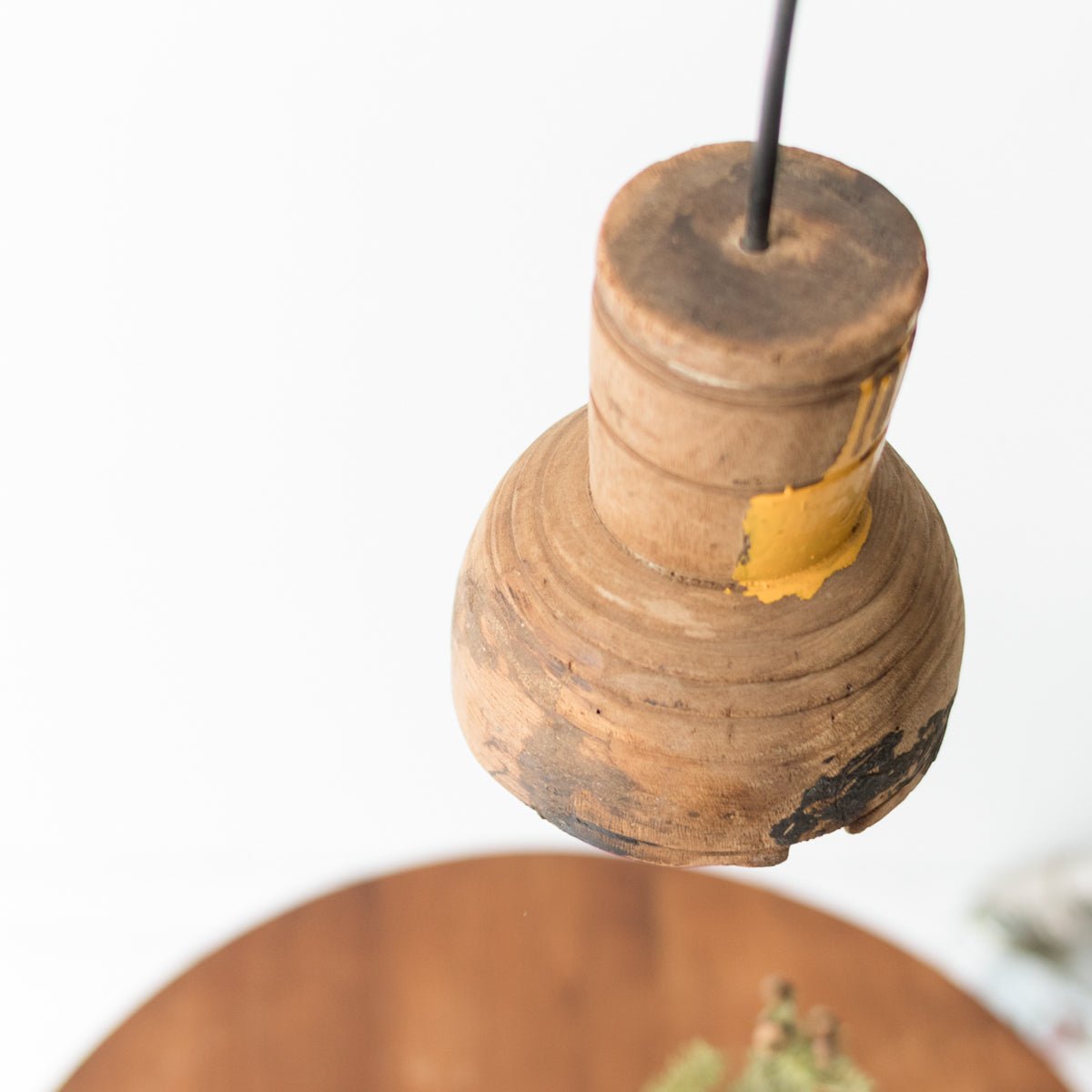 Pair of Rustic Wood Pendants - elsie green - decor