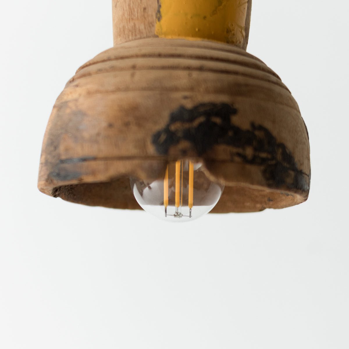 Pair of Rustic Wood Pendants - elsie green - decor