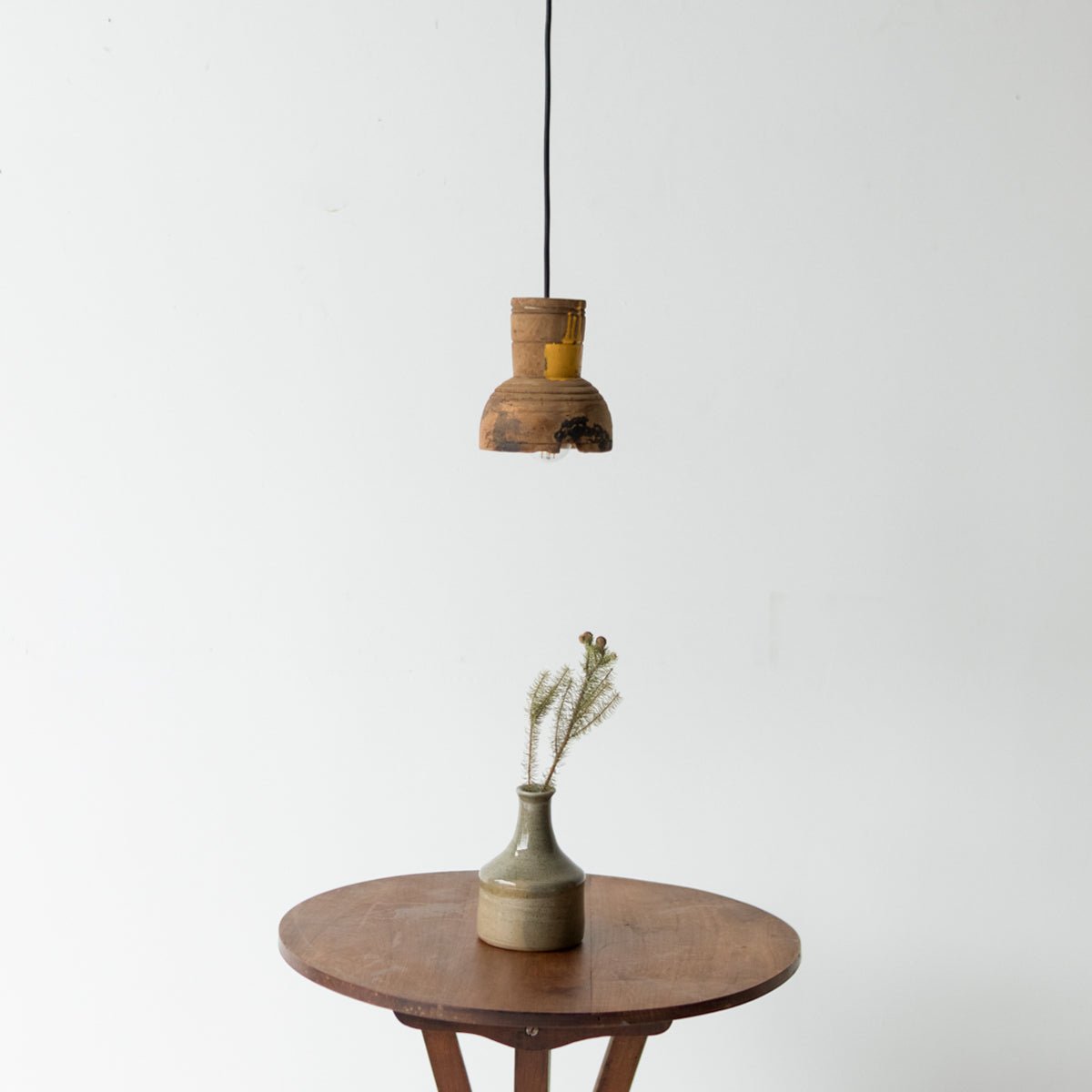 Pair of Rustic Wood Pendants - elsie green - decor