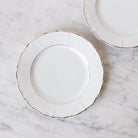 Pair Of Scalloped Gold Rim Plates - elsie green - The French Kitchen