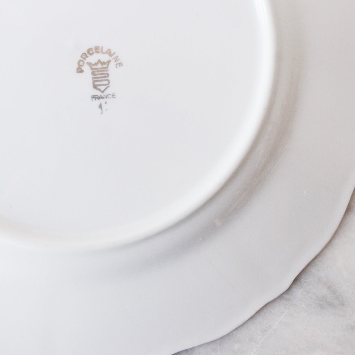 Pair Of Scalloped Gold Rim Plates - elsie green - The French Kitchen