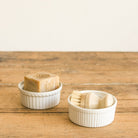 Pair of Shallow Ramekins with Dish Brush and Savon - elsie green - The French Kitchen