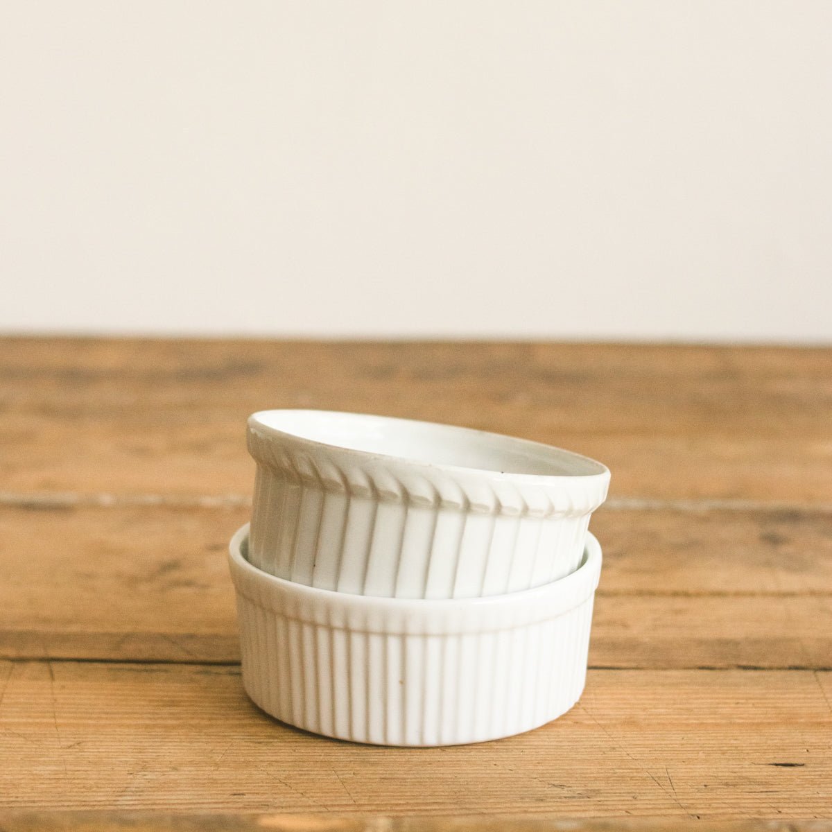 Pair of Shallow Ramekins with Dish Brush and Savon - elsie green - The French Kitchen