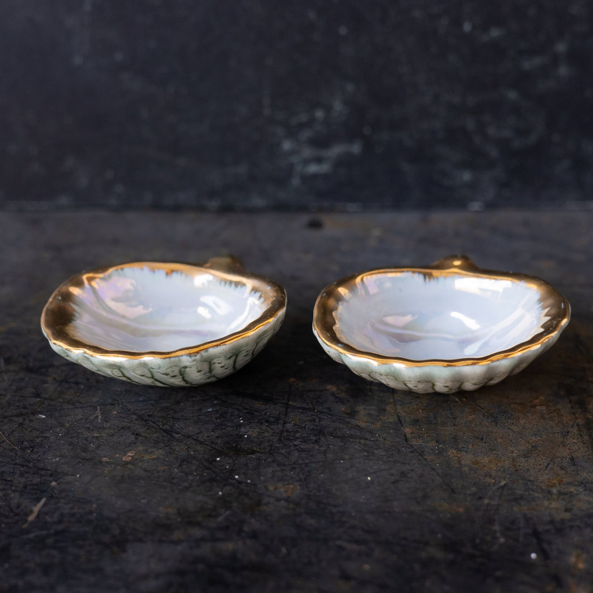 Pair of Shell Salt Cellars & Salt Spoons - elsie green - the french kitchen