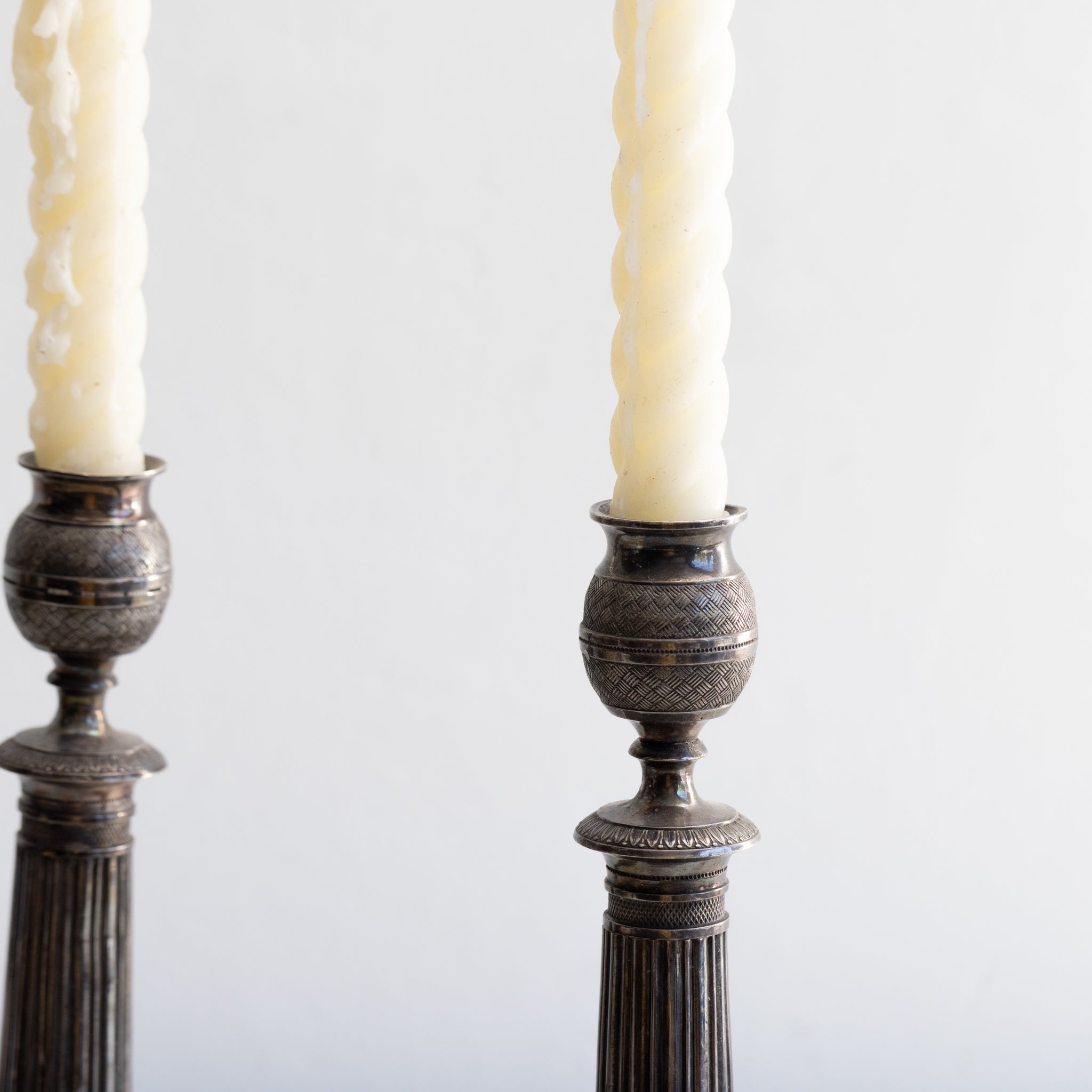 Pair of Silver Candlesticks - elsie green - decor