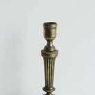 Pair of Silver Candlesticks with Knurling Detail - elsie green - decor