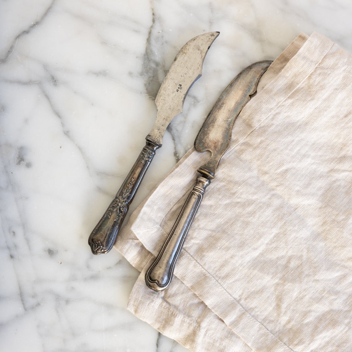 Pair of Silver Cheese Knives - elsie green - the french kitchen