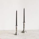 Pair of Silver Push Up Candlesticks - elsie green - decor