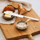 Pair of Stoneware Butter Pats with Knife and Spoon - elsie green - the french kitchen