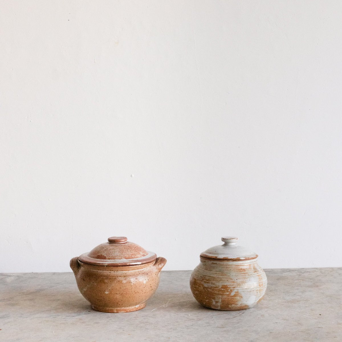 Pair Of Stoneware Canisters - elsie green - The French Kitchen