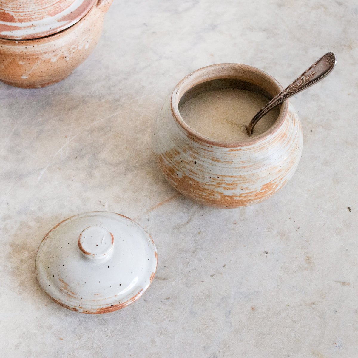 Pair Of Stoneware Canisters - elsie green - The French Kitchen