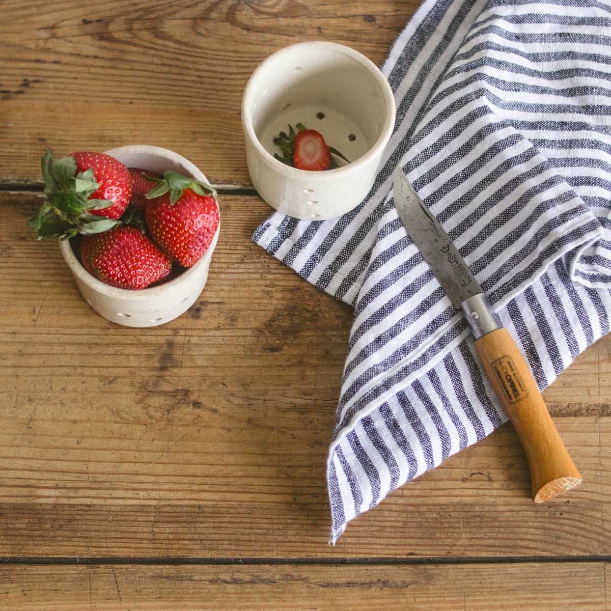 Pair of Stoneware Cheese Pots - elsie green - The French Kitchen