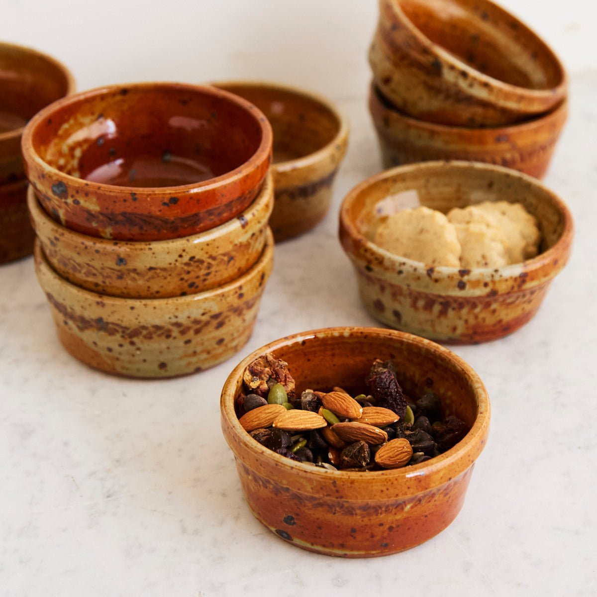 Pair of Stoneware Ramekins | Signed by Artist - elsie green - the french kitchen