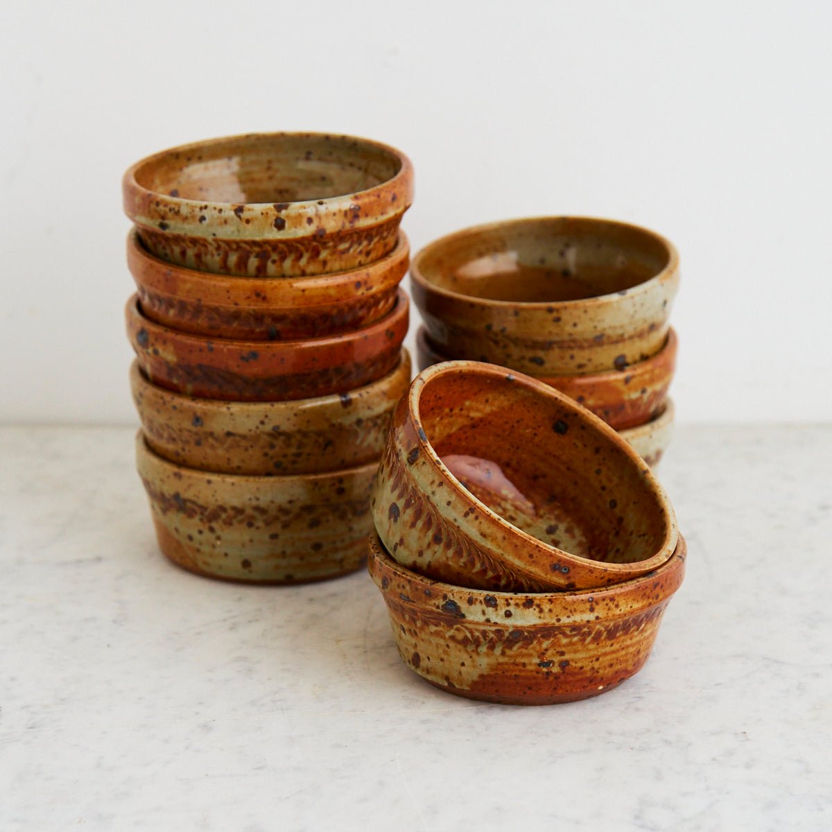 Pair of Stoneware Ramekins | Signed by Artist - elsie green - the french kitchen