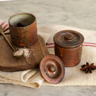 Pair of Stoneware Spice Pots with Cast Brass Spoon - elsie green - the french kitchen