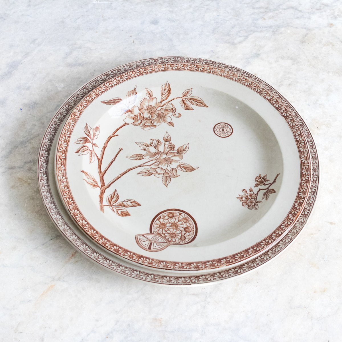 Pair Of Succursale Transfeware Platters - elsie green - The French Kitchen