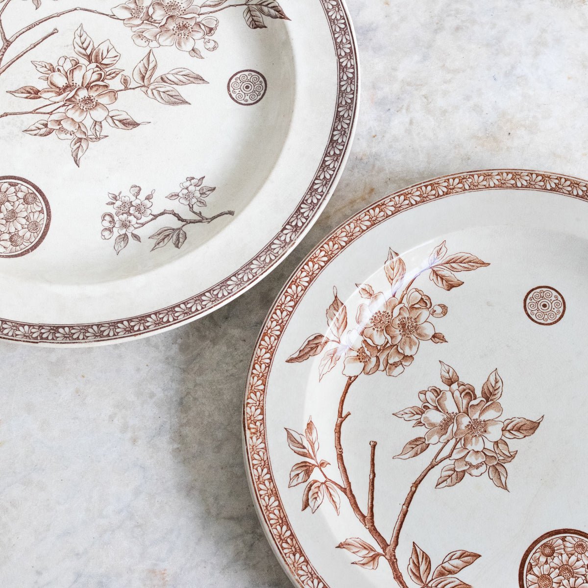 Pair Of Succursale Transfeware Platters - elsie green - The French Kitchen