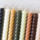 Pair of Twist Beeswax Tapers - elsie green - Decor