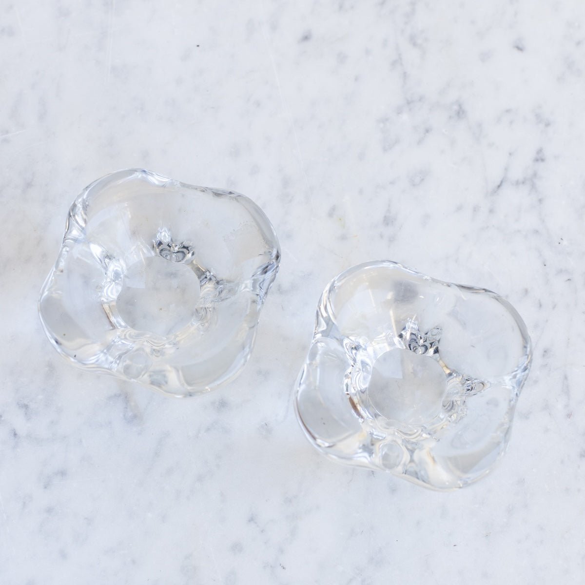 Pair of Vintage Baccarat Crystal Salt Cellars - elsie green - the french kitchen