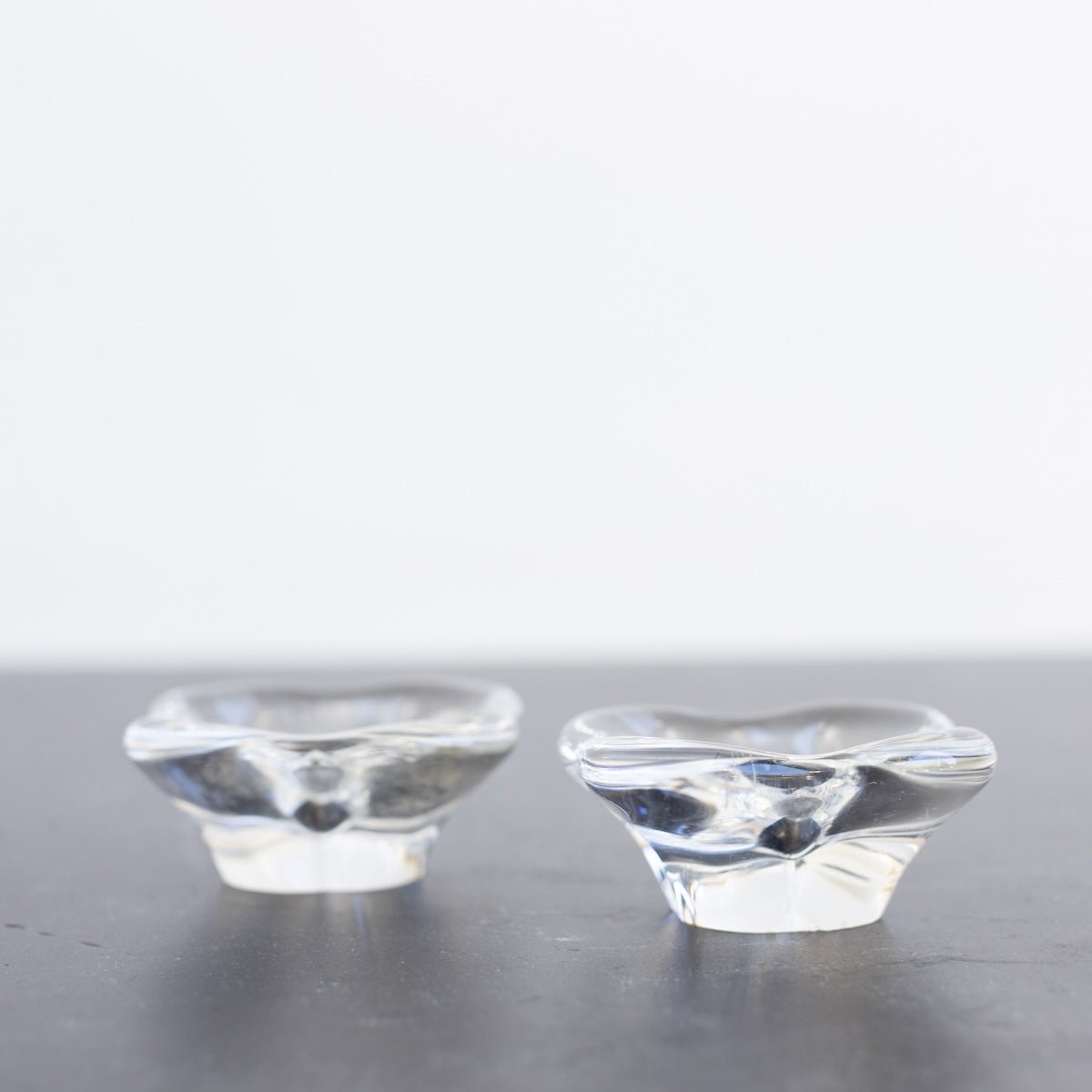 Pair of Vintage Baccarat Crystal Salt Cellars - elsie green - the french kitchen