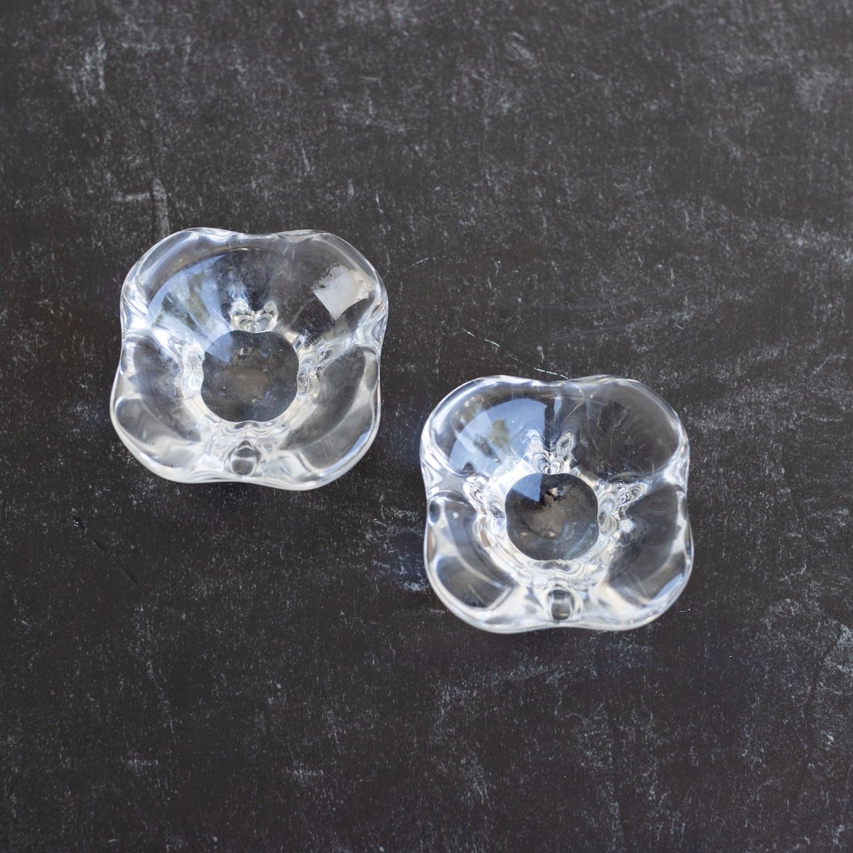 Pair of Vintage Baccarat Crystal Salt Cellars - elsie green - the french kitchen