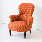 Pair of Vintage Block Print Arm Chairs | Bimala Saffron - elsie green - Furniture