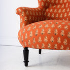 Pair of Vintage Block Print Arm Chairs | Bimala Saffron - elsie green - Furniture