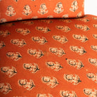 Pair of Vintage Block Print Arm Chairs | Bimala Saffron - elsie green - Furniture