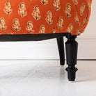 Pair of Vintage Block Print Arm Chairs | Bimala Saffron - elsie green - Furniture