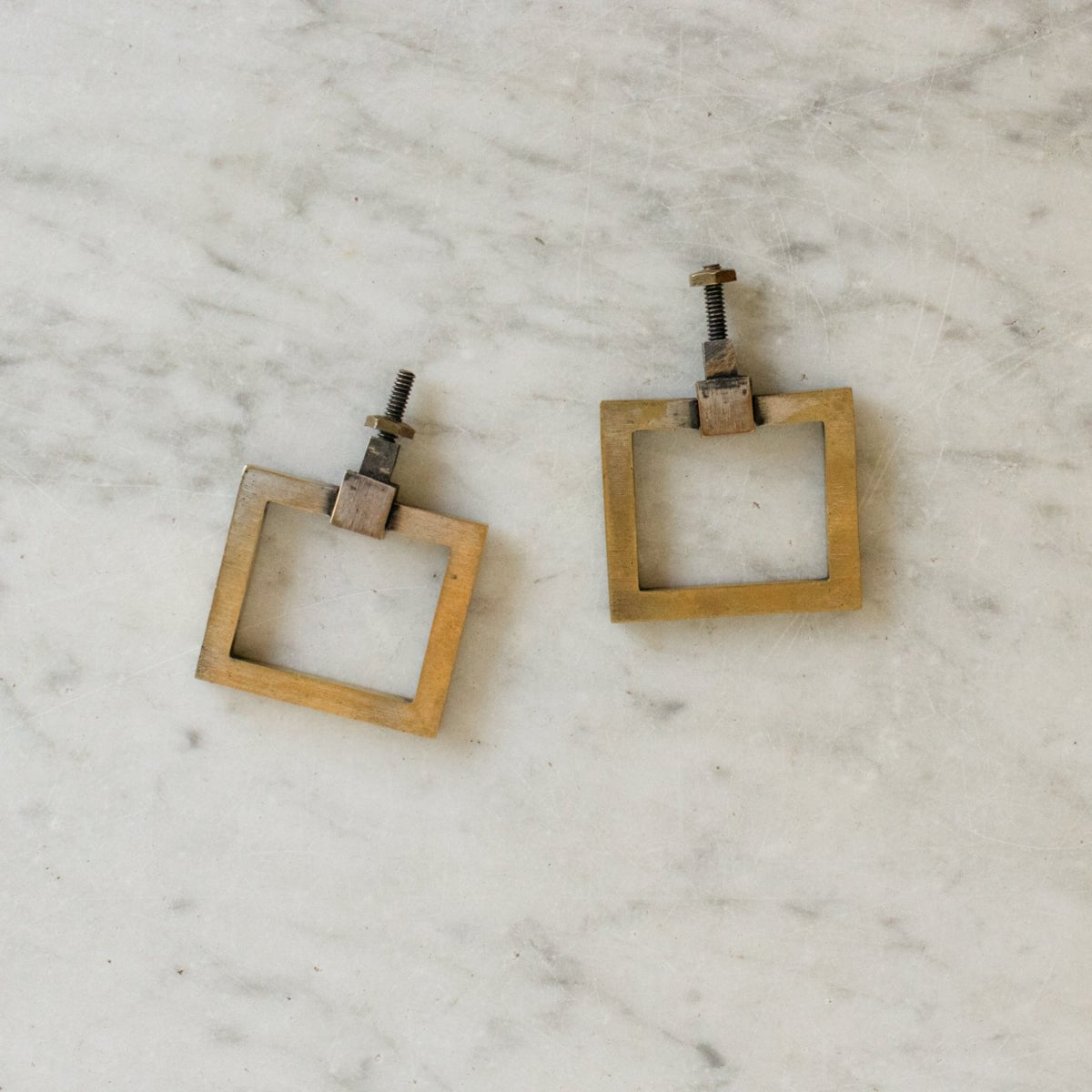 Pair of Vintage Brass Drawer Pulls - elsie green - decor