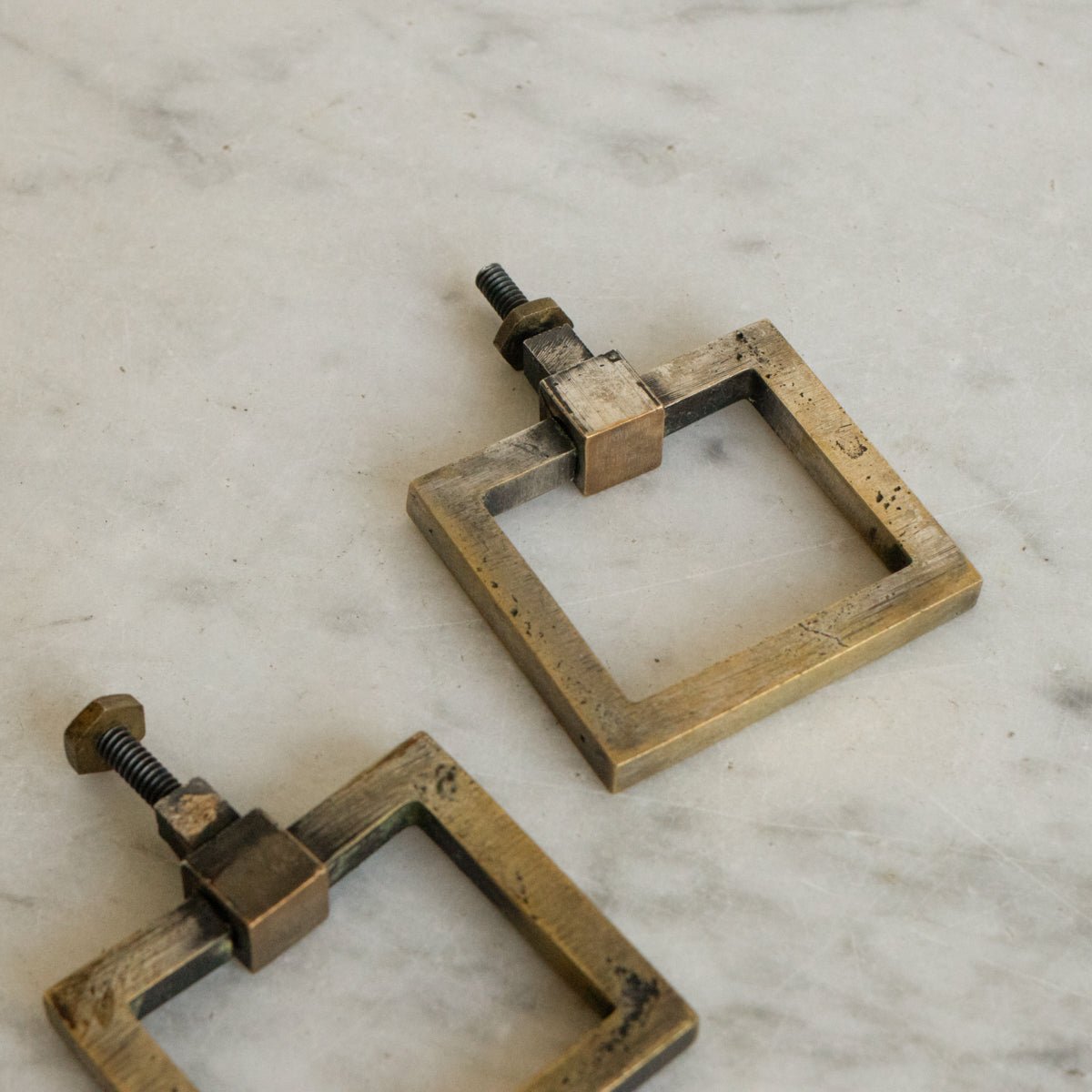 Pair of Vintage Brass Drawer Pulls - elsie green - decor