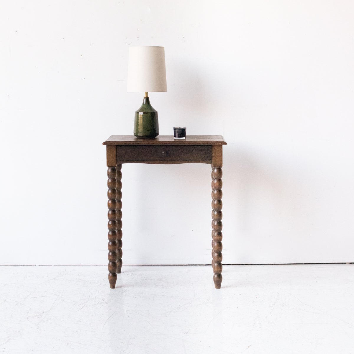 Pair of Vintage Spindle Bedside Tables - elsie green - furniture