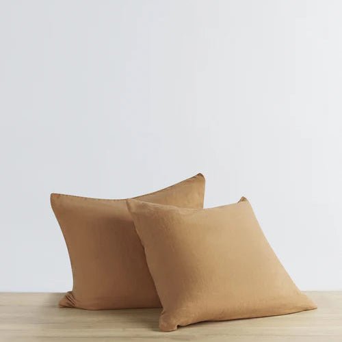 Pair of Washed Linen Euro Shams - elsie green - Textiles