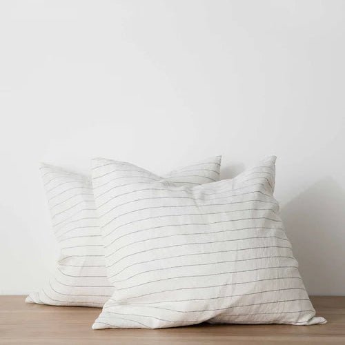 Pair of Washed Linen Euro Shams - elsie green - Textiles