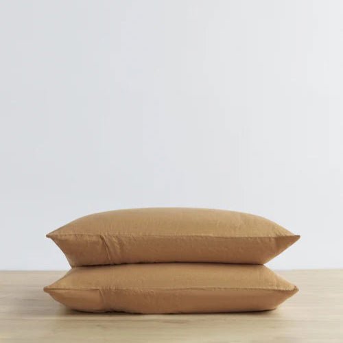 Pair of Washed Linen Pillowcases - elsie green - Textiles