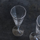 Paneled Crystal Champagne Flute Set Of 4 - elsie green - The French Kitchen
