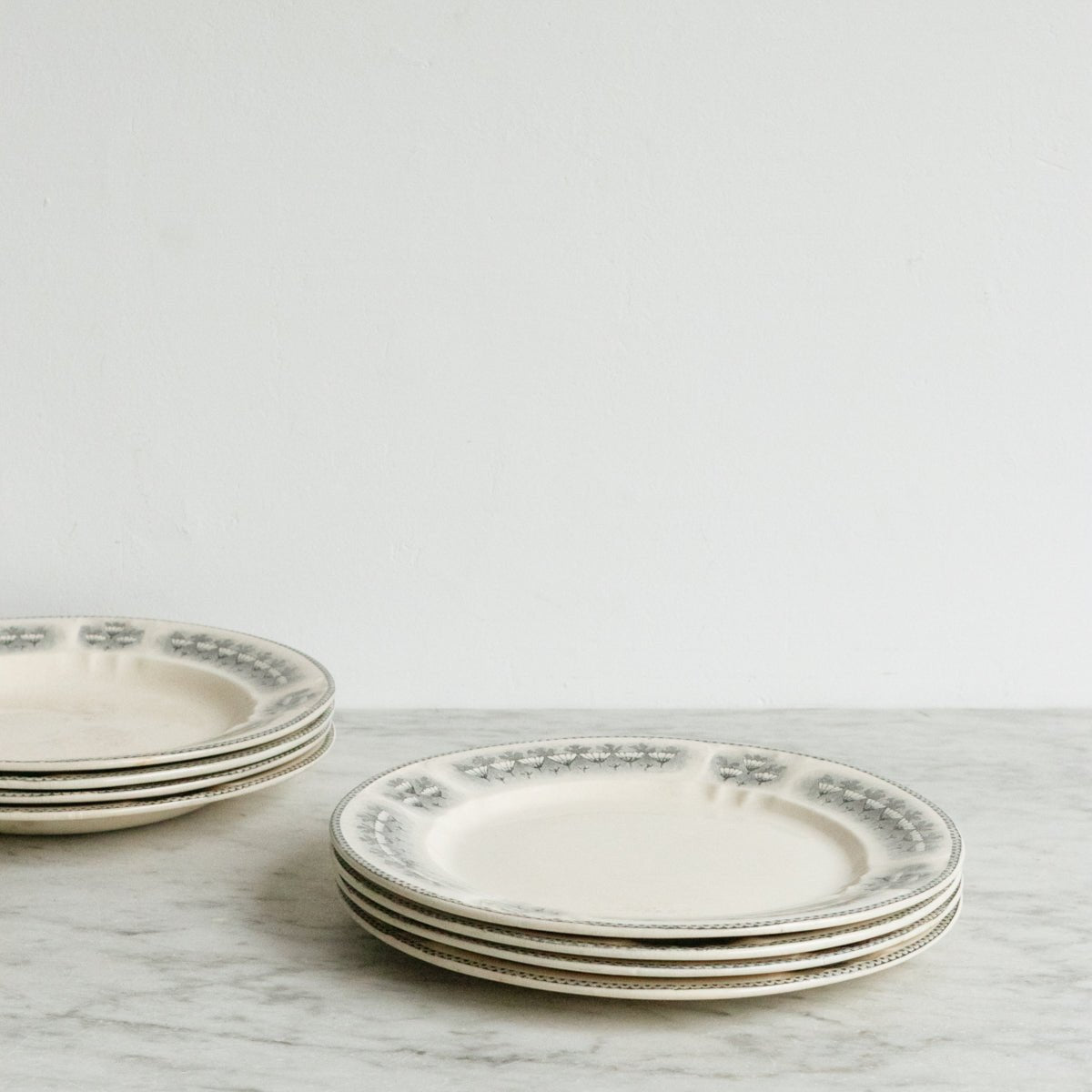 Paquerettes Transferware Soup Bowl Or Plate Set Of 4 - elsie green - The French Kitchen
