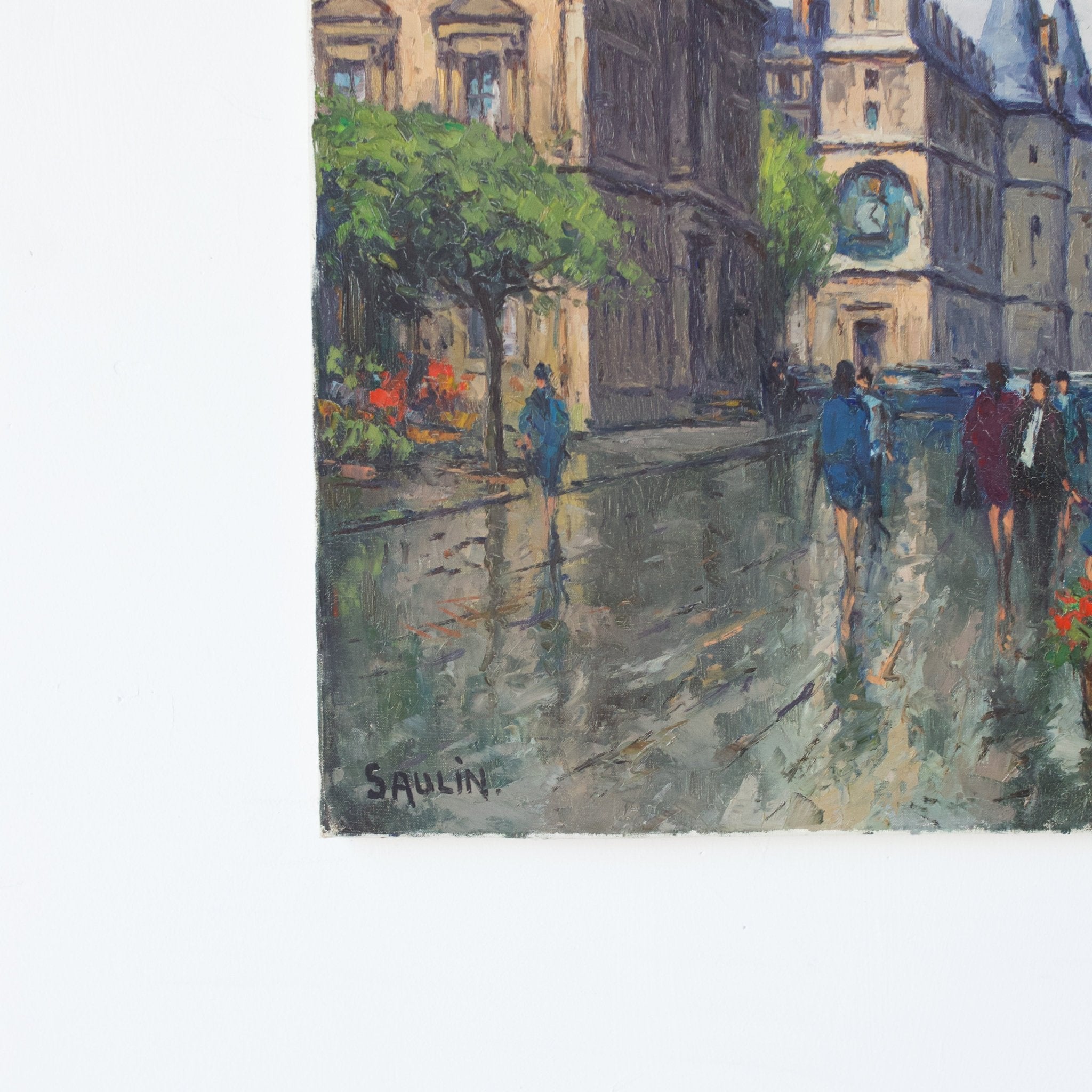 Paris Marche aux Fleurs Oil Painting - elsie green - Art