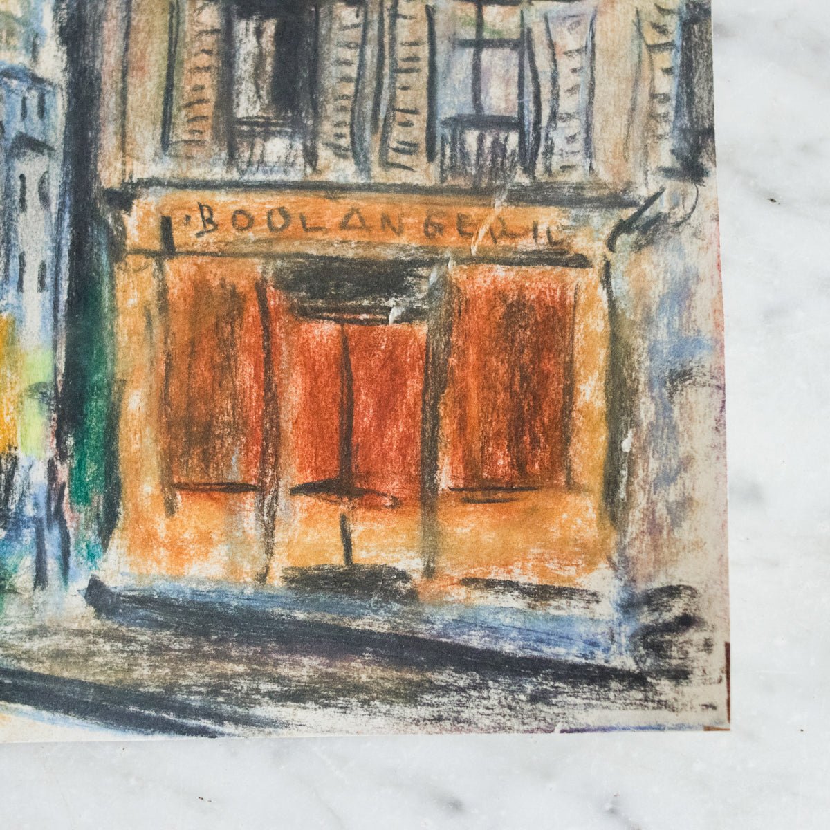 Paris Montmartre Pastel Drawing - elsie green - art