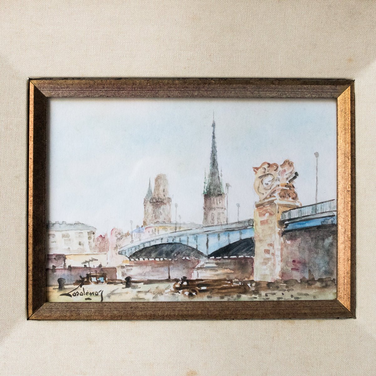 Paris Pont Neuf Watercolor - elsie green - art