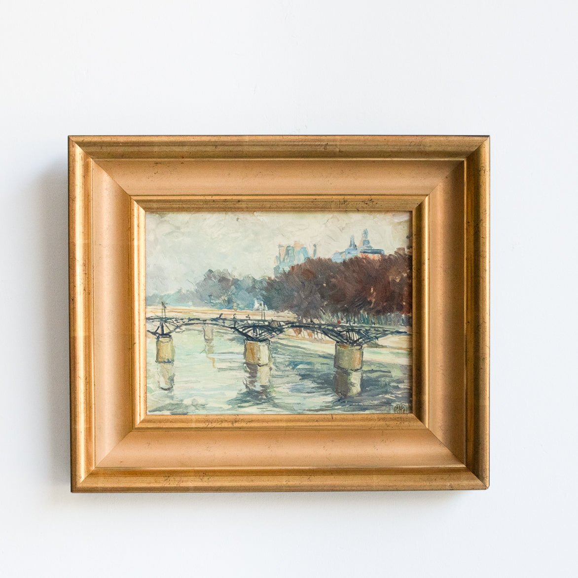 Paris Rive Seine Oil Painting - elsie green - Art