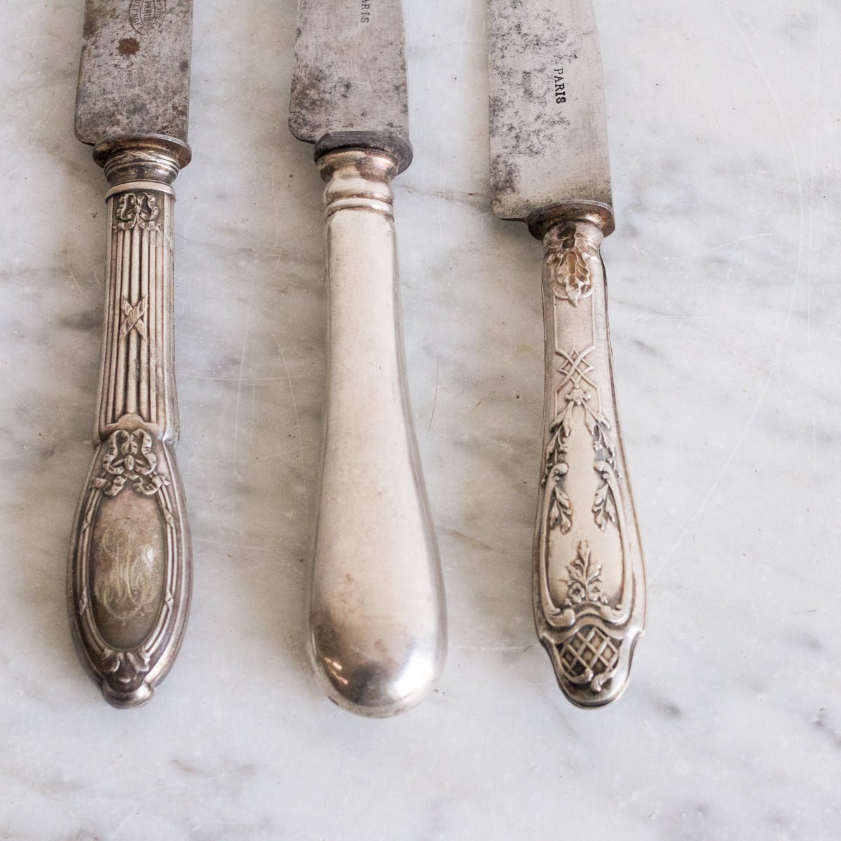 Paris Stamped Silver Carving Knife - elsie green - the french kitchen