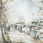 Paris Street With Bouquinistes Watercolor - elsie green - Art