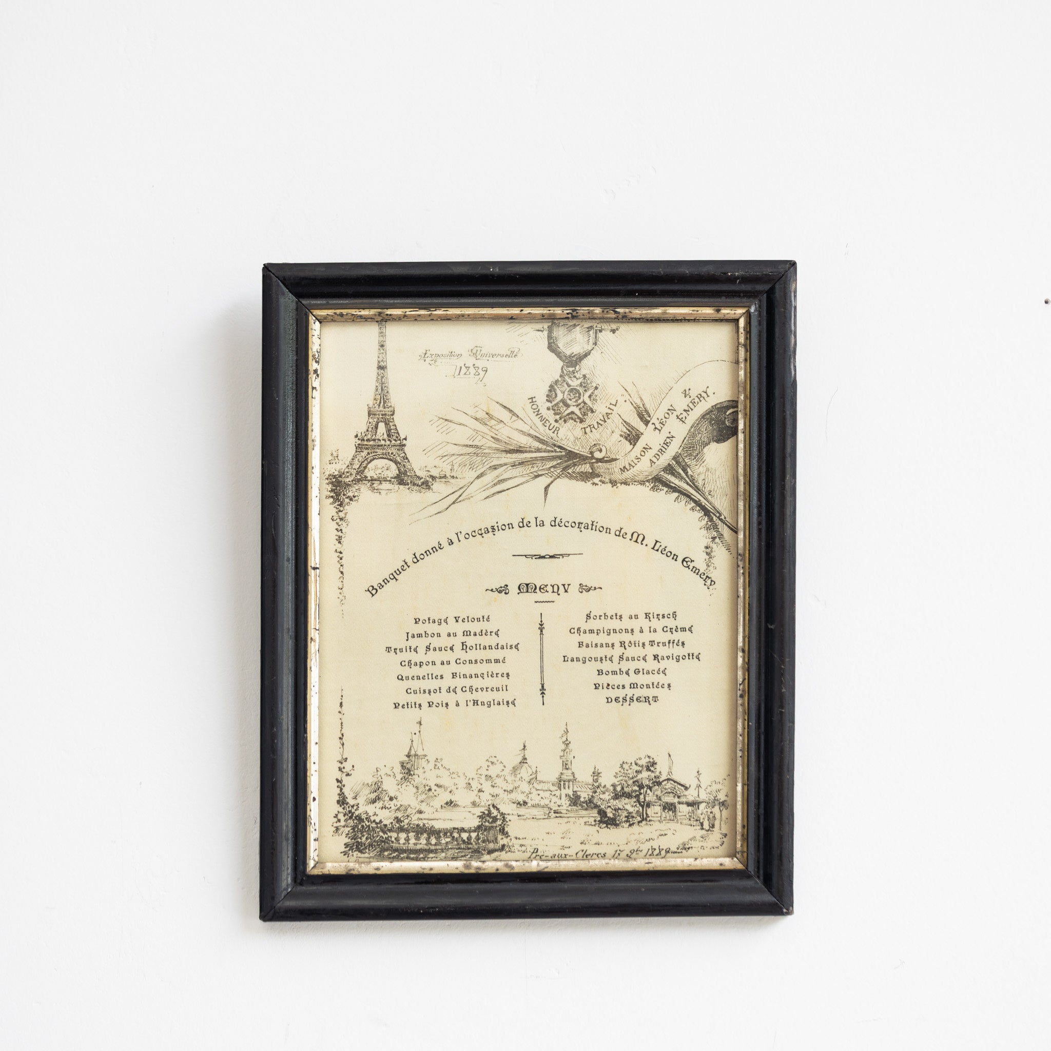 Paris World's Fair Commemorative Menu | 1887 - elsie green - art
